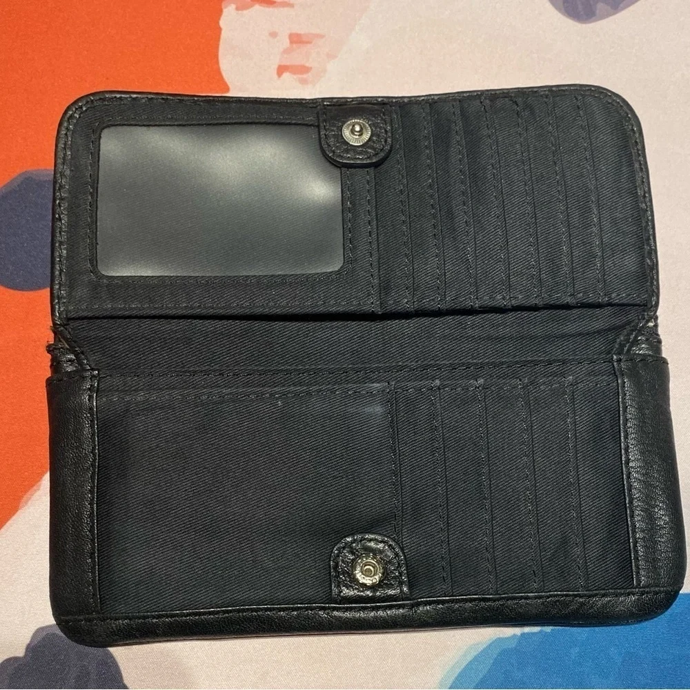 Vintage Fossil Pebbled Leather Multi-Function Clutch Wallet - Excellent Cond